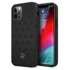 Image de Coque Rigide Mercedes Mehcp12lpsqbk Pour Iphone 12 Pro Max 6,7 Pouces, Noire, Motif Étoiles.