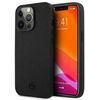 Image de Étui Pour Iphone 13 Pro Mercedes En Cuir Noir Avec Logo En Maille