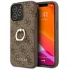 Image de Étui Guess 4G avec support anneau pour iPhone 13 Pro, marron - Neuf