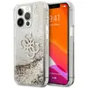 Image de Étui Guess 4G Big Liquid Glitter pour iPhone 13 Pro Max, doré - Neuf