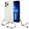 Image de Coque Rigide Transparente Guess Guhcp13lkpswh Pour Iphone 13 Pro / 13 6.1, Couleur Blanc Perle