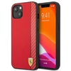 Image de Coque Rigide Ferrari Fesaxhcp13sre Pour Iphone 13 Mini 5,4 Rouge/rouge, Motif Rayures Carbone.