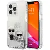 Image de Coque pour iPhone 13 Pro Max Karl et Choupette Pailletée Brillant Argent - Neuf