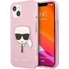 Image de Karl Lagerfeld KLHCP13XKHTUGLP Coque pour iPhone 13 Pro Max 6,7' Rose pailleté Karl's Head - Neuf