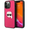 Image de Étui Karl Lagerfeld Leather Head Metal pour iPhone 13 Pro rose - Neuf