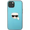 Image de Coque PU pour iPhone 13 Mini Karl's Head Metal Ultra Résistant Noir / Bleu - Neuf