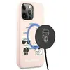 Image de Étui Karl Lagerfeld Ikonik MagSafe en silicone pour iPhone 13 Pro, rose - Neuf