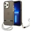 Image de Étui Guess Translucent Stap pour iPhone 13 Pro, noir - Neuf