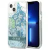 Image de Étui Guess Flower Liquid Glitter pour iPhone 13, vert - Neuf
