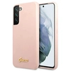 Image de Coque Rigide Rose Guess Guhcs22mlslmgpp S22+ S906 En Silicone Avec Logo En Métal Et Inscription Manuscrite