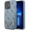 Image de Coque Rigide Bleue/bleue Guess Guhcp13lp4tpb Pour Iphone 13 Pro / 13 6.1 Avec Logo Triangulaire 4g Et Emplacement Pour Carte.