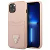 Image de Étui Guess pour iPhone 13 Saffiano Triangle Logo rose - Neuf