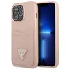 Image de Étui Guess pour iPhone 13 Pro, motif Saffiano Triangle Logo, rose - Neuf