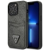 Image de Coque Rigide Noire Guess Guhcp13lp4tpk Pour Iphone 13 Pro / 136,1 Pouces Avec Logo Triangulaire 4g Et Emplacement Pour Carte.