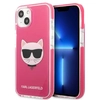 Image de Coque Rigide Karl Lagerfeld Klhcp13stpecpi Pour Iphone 13 Mini 5.4, Fuchsia, Motif Choupette Head