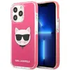 Image de Étui Karl Lagerfeld Choupette Head pour iPhone 13 Pro, couleur fuchsia - Neuf
