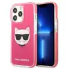 Image de Étui Karl Lagerfeld Choupette Head pour iPhone 13 Pro Max, couleur fuchsia - Neuf