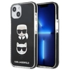 Image de Coque Rigide Noire Pour Iphone 13 Mini 5.4 Karl Lagerfeld Klhcp13stpe2tk, Signée Karl & Choupette Head.