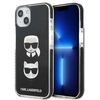 Image de Coque Rigide Noire Pour Iphone 13/14/15 6,1" Karl Lagerfeld Klhcp13mtpe2tk, Motif Tête Karl & Choupette.