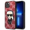 Image de Coque Rigide Rouge/rouge Monogram Ikonik Pour Iphone 13 Mini 5.4 De Karl Lagerfeld (klhcp13spmnikpi).