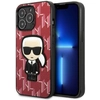 Image de Coque Rigide Rouge/rouge Monogram Ikonik Pour Iphone 13 Pro Max 6,7 Pouces, Par Karl Lagerfeld (klhcp13xpmnikpi).