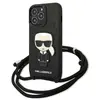 Image de Étui Karl Lagerfeld Leather Monogram pour iPhone 13 Pro, noir - Neuf