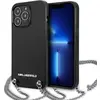 Image de Étui Karl Lagerfeld en cuir texturé pour iPhone 13 Pro, noir - Neuf