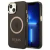 Image de Guess Guhmp13Mhtcmk Iphone 13 / 14 / 15 6.1 Czarny/Black Hard Case Gold Outline Translucent Magsafe