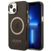 Image de Étui Guess Gold Outline Translucent MagSafe pour iPhone 13, noir - Neuf