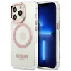 Image de Étui Guess Metal Outline MagSafe pour iPhone 13 Pro, rose - Neuf