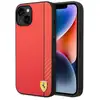 Image de Coque pour iPhone 14 Plus Design Élégant Effet Carbone Rouge / Noir - Neuf