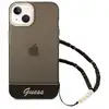 Image de Coque pour iPhone 14 Plus avec Lanière Perlée Estampillée Noir - Neuf