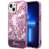 Image de Étui Guess Porcelain Collection pour iPhone 14 Plus, couleur fuchsia - Neuf