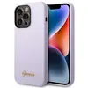Image de Étui Guess en silicone Vintage Gold Logo pour iPhone 14 Pro, violet - Neuf