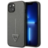 Image de Coque Rigide Argentée Guess Guhcp14spsatlg Pour Iphone 14/15/13 (6,1 Pouces), Logo Saffiano Triangle, Logo Saffiano.