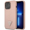 Image de Coque Rigide Rose Guess Guhcp14xpsatlp Pour Iphone 14 Pro Max 6,7 Pouces, Logo Saffiano Triangle