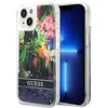 Image de Etui Guess do iPhone 14 Plus 6,7 niebieski/blue hardcase Flower Liquid Glitter - Neuf