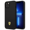 Image de Coque Rigide Ferrari Fehmsip14mbk Pour Iphone 14 Plus / 15 Plus 6,7" Noire, En Silicone Et Métal Avec Logo Magsafe. Compatible Magsafe.