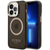 Image de Coque Rigide Guess Guhmp14lhtcmk Pour Iphone 14 Pro 6.1 Noir/noir, Contour Doré, Translucide, Compatible Magsafe