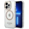Image de Coque Rigide Or/or Guess Guhmp14lhtrmd Pour Iphone 14 Pro 6,1 Pouces Avec Contour Métallique Et Compatible Magsafe