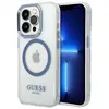 Image de Étui Guess Metal Outline MagSafe pour iPhone 14 Pro Max, bleu - Neuf