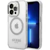 Image de Étui Guess Metal Outline pour iPhone 14 Pro Max, argenté, compatible MagSafe - Neuf