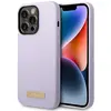 Image de Étui Guess en silicone avec plaque logo MagSafe pour iPhone 14 Pro, violet - Neuf
