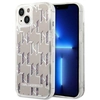 Image de Coque Rigide Karl Lagerfeld Klhcp14slmnms Pour Iphone 14/15/13 6,1 Pouces, Argent/argent, Monogramme À Paillettes Liquides