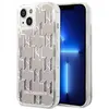 Image de Étui Karl Lagerfeld Liquid Glitter Monogram pour iPhone 14, argenté - Neuf