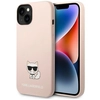 Image de Coque Rigide Karl Lagerfeld Klhcp14mslctpi Pour Iphone 14 Plus / 15 Plus 6,7 Pouces, Rose Clair/silicone Choupette.