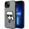 Image de Étui Karl Lagerfeld pour iPhone 14 Plus 6,7 argent étui rigide Saffiano Karl`s Head Patch - Neuf