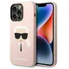 Image de Étui Karl Lagerfeld « Karl's Head » pour iPhone 14 Pro, rose, compatible MagSafe - Neuf