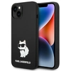 Image de Coque Rigide Karl Lagerfeld Klhmp14msnchbck Pour Iphone 14 Plus / 15 Plus 6,7 Pouces, En Silicone Noir/noir, Compatible Magsafe.