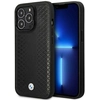 Image de Étui Bmw Bmhmp14x22rfgk Pour Iphone 14 Pro Max 6,7" En Cuir Noir À Motif Diamant Magsafe